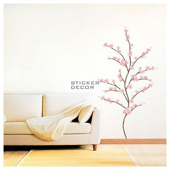 Elegant Plum Blossom Wall Decal - DIY PVC Transparent Film for Kindergarten, Living Room, Children's Room, TV Sofa Background, Wall Art Decor, and Window Dressing