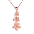thumbnail image 1 of Elegant Plumeria Flower Pendant Necklace in Rose Gold :  14K  Pendant with 16" chain, 1 of 1