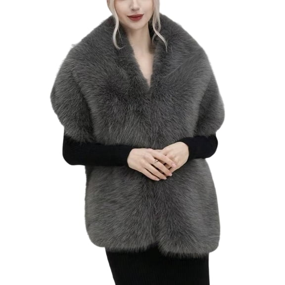 Elegant Plush Shawl For Wedding Formal Event Soft Warm Bridal Shower Accessory Shoulder Wrap for Winter Evening Gowns