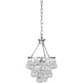 thumbnail image 1 of Elegant Polished Nickel Pendant Light with Clear Glass Drops - 14.75 Height, E12 Socket, UL Listed for Indoor Use, 1 of 2
