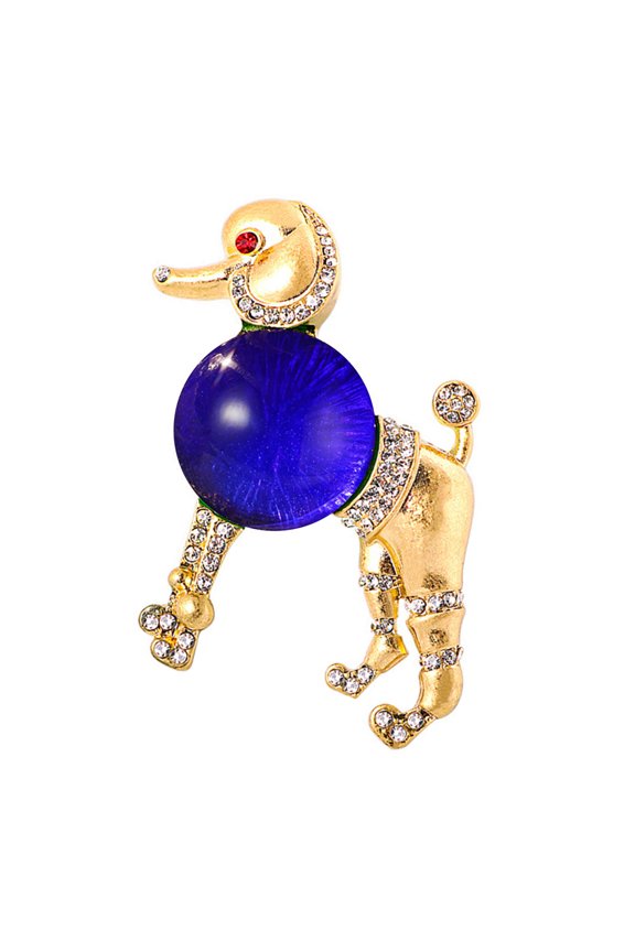 Elegant Poodle Brooch Secure Clasp Portable Alloy Jewelry for Formal Event Daily Wear