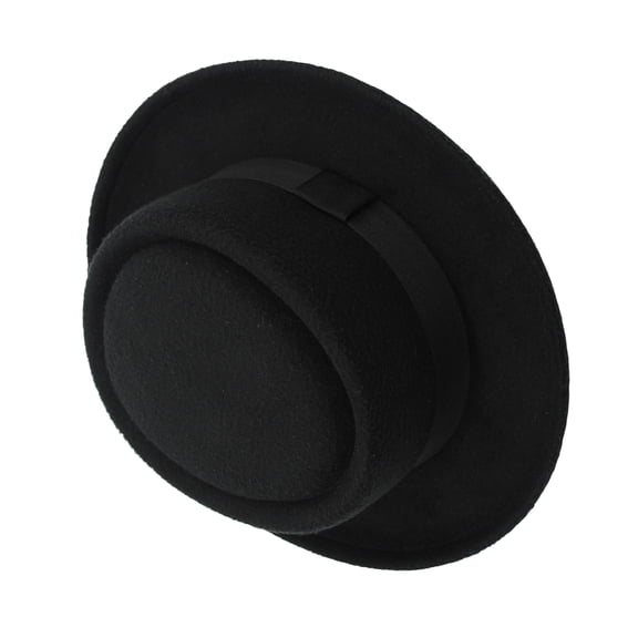 Elegant Pork Pie Hat with Bowknot Ribbon Wide Brimmed Hat Surprise Gift Hat Gift for Father Uncle