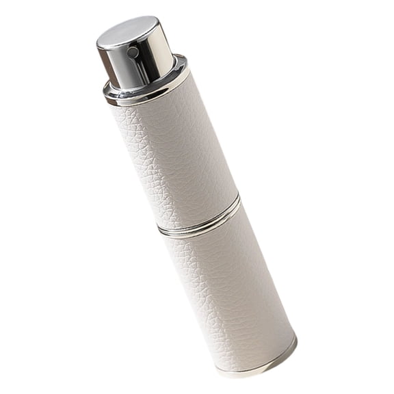 Elegant Portable Sprayer Bottle Leather Cover Rotating Design Refillable 8ml for Women and Men
