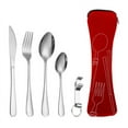 thumbnail image 1 of Elegant Portable Utensils - High Quality Stainless Steel Flatware with Storage Box - Cutlery Sets To Go - Reusable, Durable and Eco FriendlyRed, 1 of 6