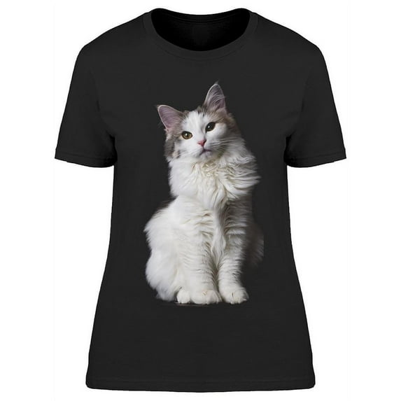 Elegant Pose Norwegian Cat T-Shirt Women -Image by Shutterstock, Female XX-Large