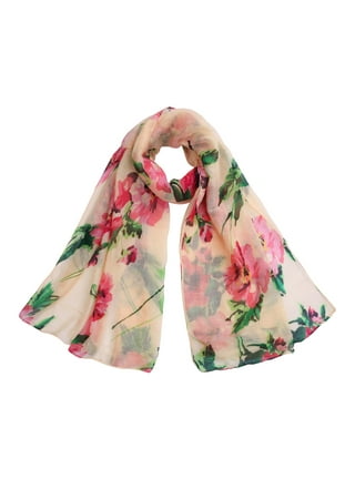  GYQWJPC Scarf Floral Print Scarf for Women Warmer