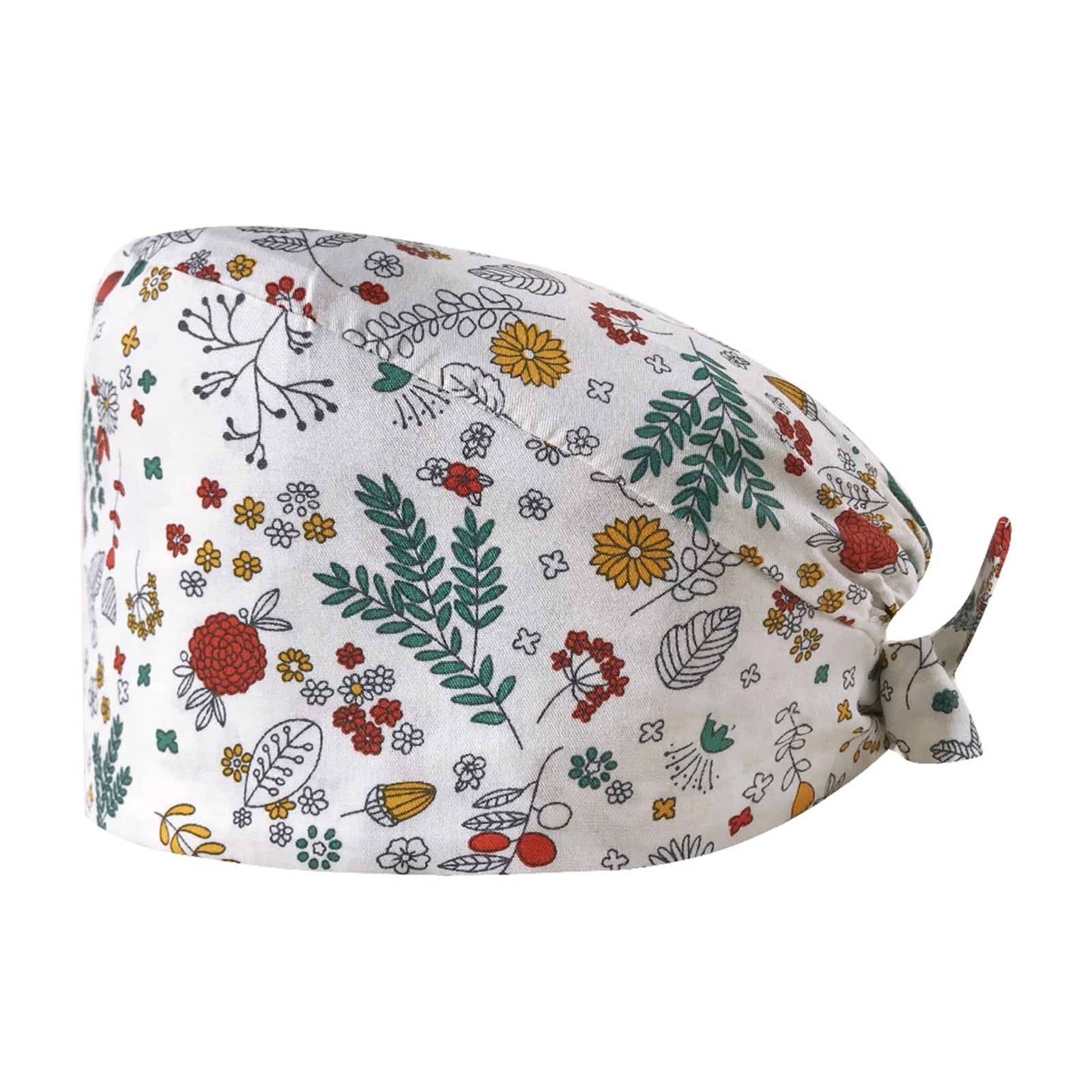 Elegant Print Hat Doctor Hat Cotton Sweatband Hat Unisex Scrub Hospital ...