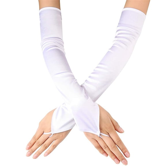 Elegant Prom Gloves Women Bridal Shower Gloves Wedding Dress Gloves Armwear Dance Gloves Flapper Gloves