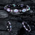 thumbnail image 1 of Elegant Promise Rings for Women Delicate High Grade Fashion Jewelry with Black and Purple Stones, 1 of 7