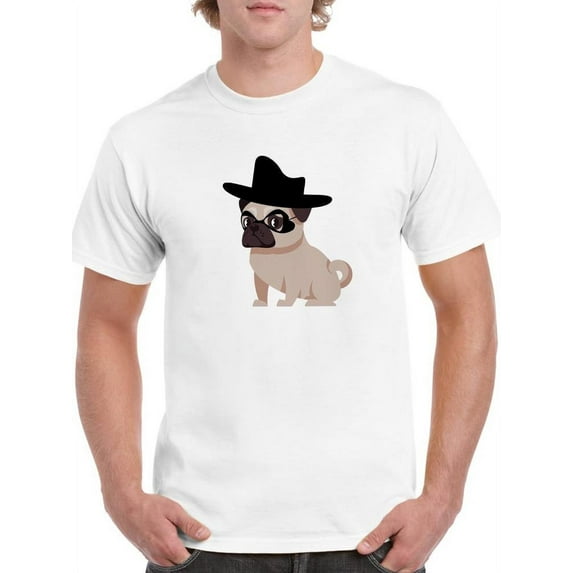 Elegant Pug T-Shirt Men -Smartprints Designs, Male 3X-Large