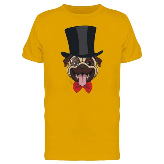 Elegant Pug With A Top Hat Tee Men's -Image by Shutterstock