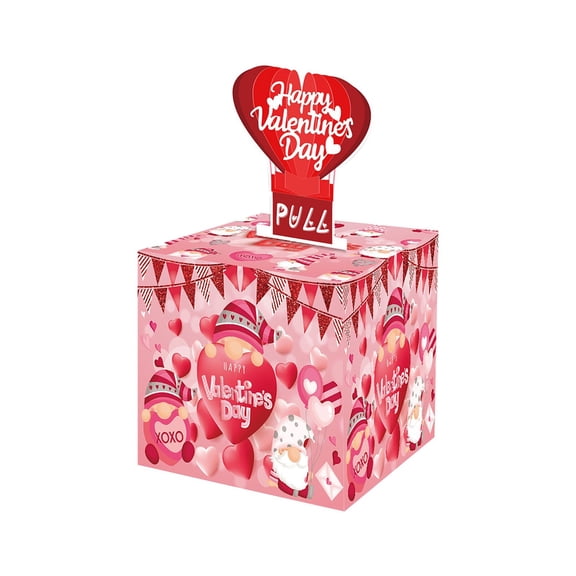 Elegant Pull Tab Surprise Greeting Card for Valentine's Birthday Christmas and Graduation Celebrations