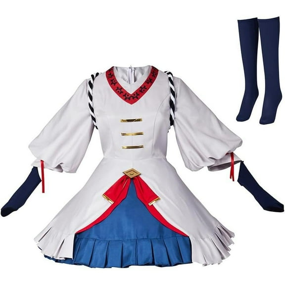 Elegant Purah Dress with Socks Women's Full Outfit Set Retro Style