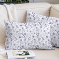 thumbnail image 1 of Elegant Purple Flowers Pillow Protectors with Zipper Standard Size, Spring Floral Botanical Summer Soft Brushed Microfiber Throw Pillow Covers, Decorative Pillowcase for Couch Sofa Bedroom 20"x26", 1 of 9