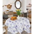 thumbnail image 1 of Elegant Purple Flowers Tablecloth Square Table Cloth 60x60 , Waterproof Tablecloth Outdoor Table Cloth, Spring Floral Botanical Summer Washable Table Cover for Kitchen Dining Party, 1 of 8