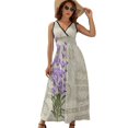 thumbnail image 1 of Elegant Purple Lavender Sleeveless Dress Summer Women Clothes Dress for Pregnant Women Dresses, 1 of 9