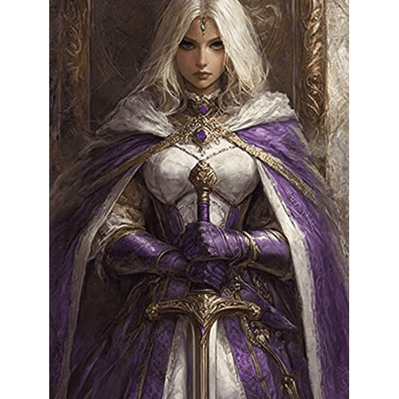 Elegant Purple Queen Canvas Wall Art Perfect for Living Room Bedroom Office Dining Room and Hallway Decoration.