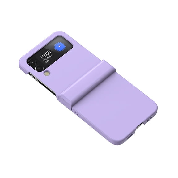 Elegant Purple Ultra-Thin PC Phone Case for Samsung Galaxy Z Flip4 5G, Full Coverage Shockproof Back Cover with Hinge Protection, Anti-Fingerprint Skin-Feel Macaron Case (Purple)