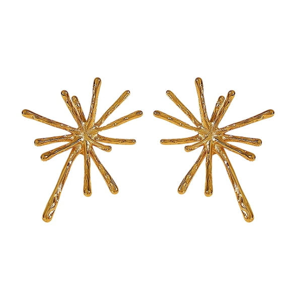 Elegant Pyrotechnics Pattern Stainless Alloy Ear Studs Lightweight Body Allergy Proof Design Formal Daily Accessory