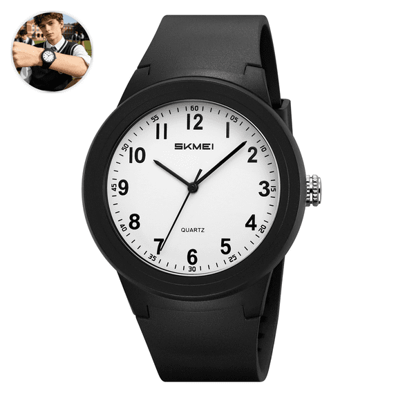 Elegant Quartz Wristwatch with Silent Timekeeping, Waterproof Design, Casual & Sports Style for Daily Wear & Exams
