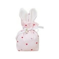 thumbnail image 1 of Elegant Rabbit-Shaped Drawstring Gift Bag with Heart Design, Perfect for Easter and Holiday Presents, Store Small Accessories, and Festive Decorations, 1 of 5