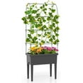 Elegant Raised Garden Bed with Trellis, 4 in 1 SelfWatering Planter w