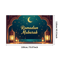 thumbnail image 1 of Elegant Ramadan Mubarak Lanterns Moon Gold Royal Blue Backdrop Banner Eid Celebrations Event Decor Muslim Festival Decorations Party Supplies, 1 of 8