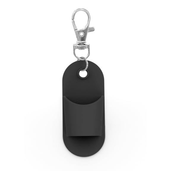 Elegant Rectangular Rubber Lip Balm Keyring Case Portable Travel Companions Accessory for Women Makeup Storage