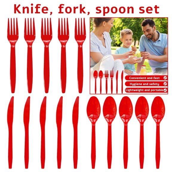 Elegant Red Graduation Decorations 2026, Red and Graduation Knives,Forks and Spoons,Forks for Graduation Party Decorations, Class of 2026 Graduation Party Supplies