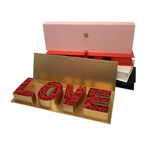 Elegant Red Rose Soap Flower Gift Set - Christmas Gift-LOVE Design Box for Romantic Occasions, Valentine's Day, Anniversaries & More