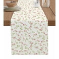 thumbnail image 1 of Elegant Red Spring Floral Burlap-Cotton Table Runner 70 Inches Long,Vintage Summer Botanical Flowers Farmhouse Table Runners,Outdoor Dining Tablecloths Decor for Baby Shower Party Wedding 13x70, 1 of 1