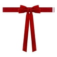 thumbnail image 1 of Elegant Red Velvet Bow Decorative Curtain Tiebacks for Holiday Decor, Stylish and Sophisticated Curtain Holdbacks, Easy to Install Reusable Curtain Accessories, 1 of 9