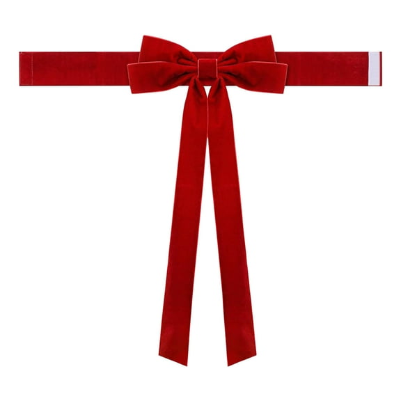 Elegant Red Velvet Bow Decorative Curtain Tiebacks for Holiday Decor, Stylish and Sophisticated Curtain Holdbacks, Easy to Install Reusable Curtain Accessories