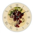 thumbnail image 1 of Elegant Red Wine Bottles and Grapes Large Wall Clock for Living Room Modern Fruit Kitchen Dining Room Wall Watch Decor Gift 35（14 Inch）, 1 of 6