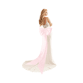 thumbnail image 1 of Elegant Removable Big Bow Train for Wedding Dress Large Detachable Satin Halloween Costume for Women, Pink, 1 of 7
