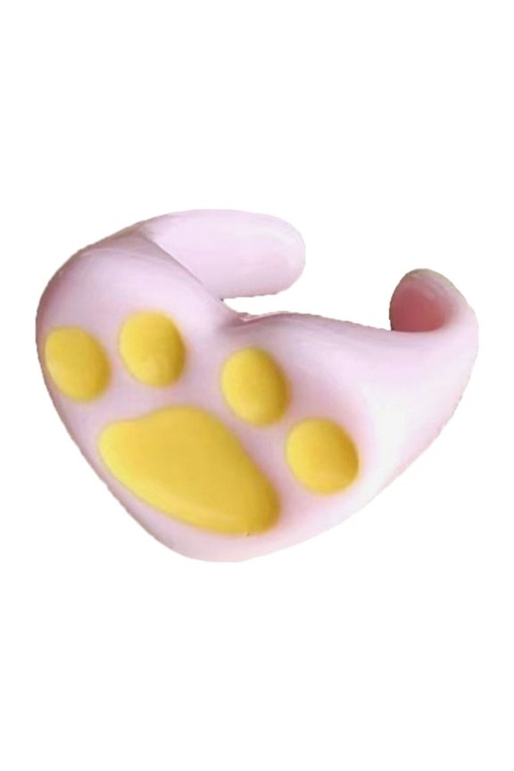 Elegant Resin Bear Open Rings Heart Joint Rings Adjustable Jewelry Women Party Beach