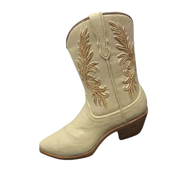 Elegant Resin Cowgirls Boot Shape Flower Pots Creative Western Vases For Modern Farmhouses Home Aesthetic Decors