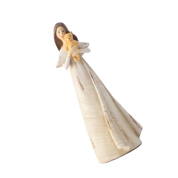 Elegant Retro Angeled Artwork Handmade Resins Figurine Decorative Accent For Entryway Study Room Shelf Styling