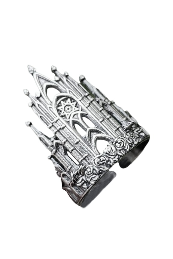 Elegant Retro Crosses Rings with Castles Accent Designed For Comfort And Longevity Perfect For Fashionable Individuals