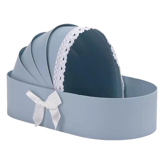 Elegant Reusable Paper Flower Arrangement Basket Baby Shower Present Wrapping Box Weeding Celebration Decoration