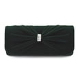 thumbnail image 1 of Elegant Rhinestone Bow Front Velvet Clutch Evening Bag Handbag, 1 of 5