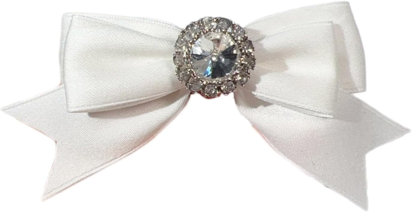 Women's Vintage Style Brooch Pin - Amethyst Bow Design With Diamond-like Rhinestones, Alloy Metal For Sweaters, Coats & Jackets