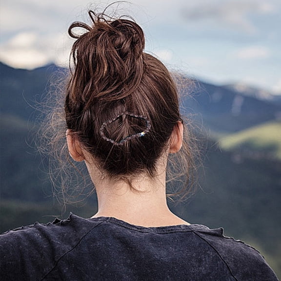 Elegant Rhinestone Cloud Hair Clip Side Broken Barrettes Headdress Sophisticated Hollow Design Hair Accessory