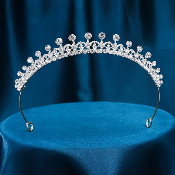 Elegant Rhinestone Crown - High-Quality Zinc Alloy Tiara for Weddings, Parties, and Everyday Glamour