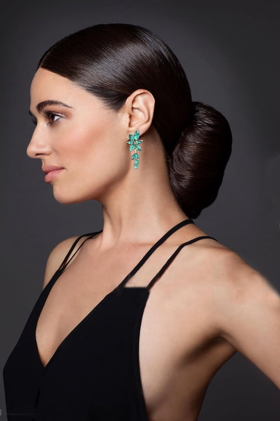 Elegant Rhinestone Dangle Earrings Marqu Crystal Wedding Bridal Earrings For Brides Bridemaids Formal Prom Statement Op Earrings For Women[Z1718]