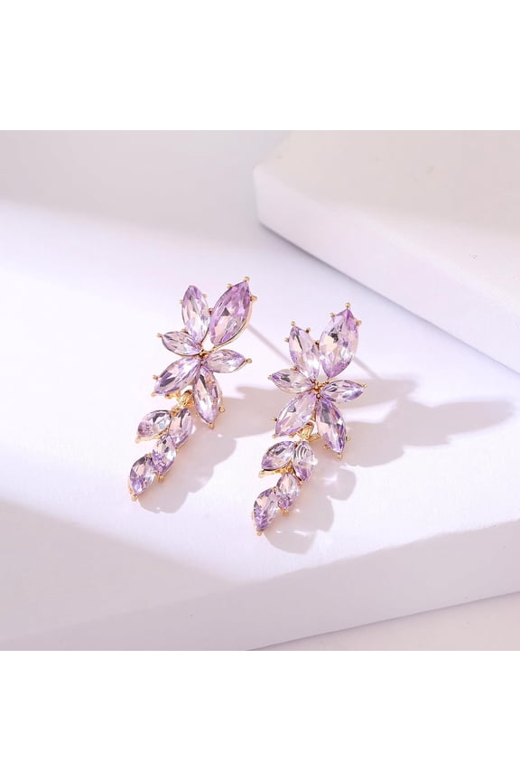 Elegant Rhinestone Dangle Earrings Marqu Crystal Wedding Bridal Earrings For Brides Bridemaids Formal Prom Statement Op Earrings For Women[Z1719]