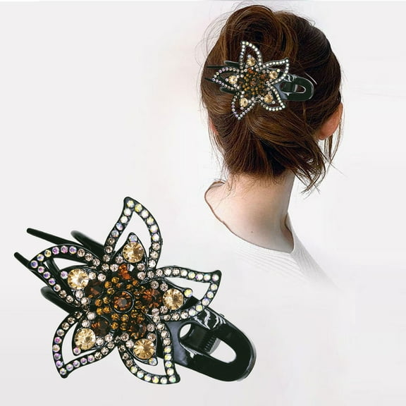 Elegant Rhinestone Disc Hair Clip for Women Stylish Hairpin Back Head Accessory