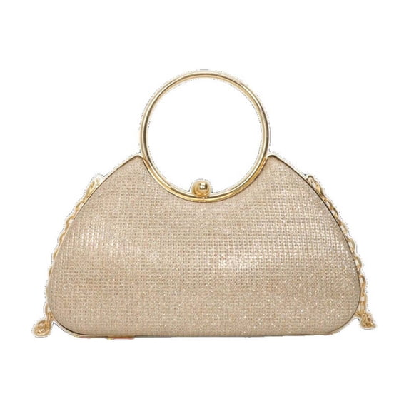 Elegant Rhinestone Evening Clutch Bag for Women - Sparkling Handbag with Metal Handle, Perfect for Parties, Weddings, and Formal Events, Stylish PU Material, Compact Design for Essentials
