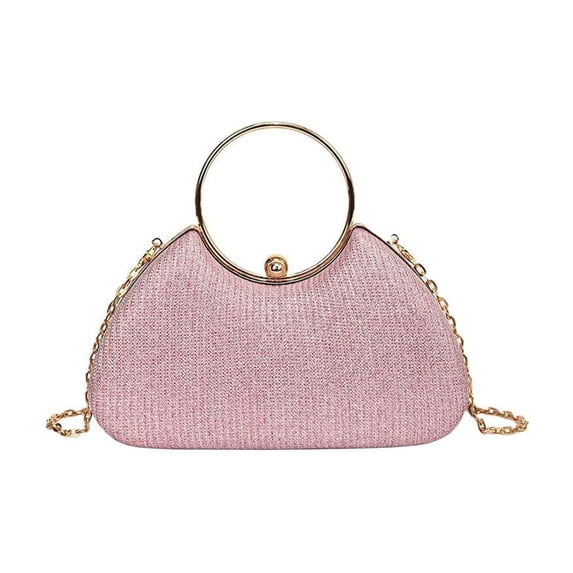 Elegant Rhinestone Evening Clutch Bag for Women - Sparkling Handbag with Metal Handle, Perfect for Parties, Weddings, and Formal Events, Stylish PU Material, Compact Design for Essentials