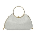 thumbnail image 1 of Elegant Rhinestone Evening Clutch Bag for Women - Sparkling Handbag with Metal Handle, Perfect for Parties, Weddings, and Formal Events, Stylish PU Material, Compact Design for Essentials, 1 of 5